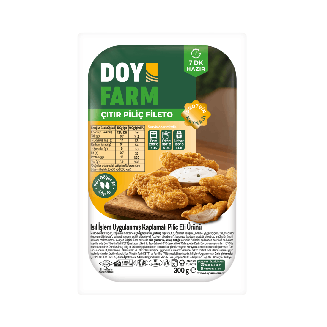 Çıtır Piliç Fileto - 300 Gr